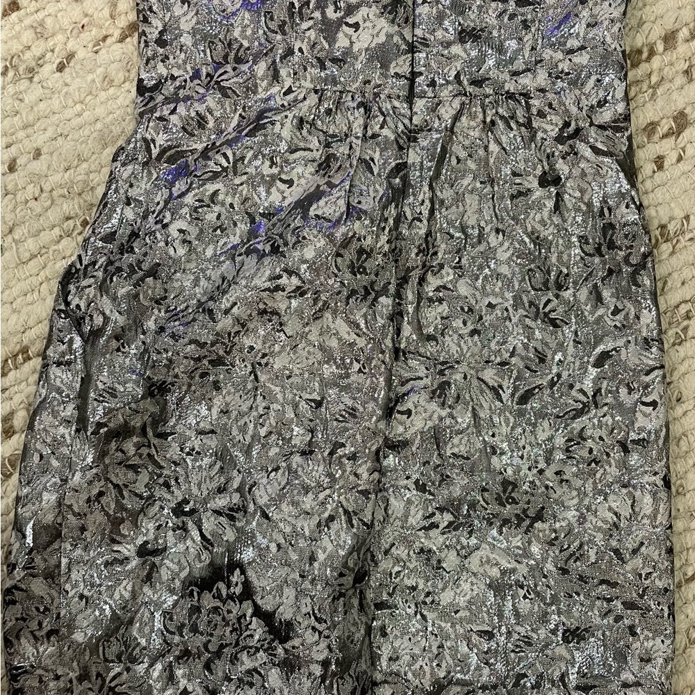 ABS Allen Schwartz Silver Strapless Dress - Picture 5 of 6